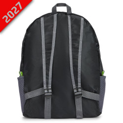 Sac à dos pliable noir Yamaha Essentials Rida, Vue arrière