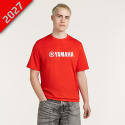 T-shirt rouge Yamaha Paddock Essentials - Homme - Vue de face
