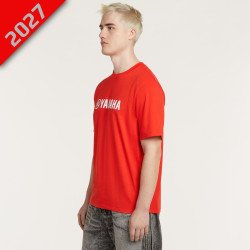 T-shirt rouge Yamaha Paddock Essentials - Homme - Vue de profil