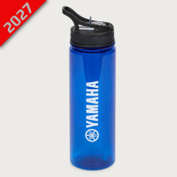 Gourde bleue Yamaha Essentials, Vue de face avec logo