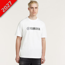 T-shirt Blanc Yamaha Paddock Essentials - Homme - Vue de face
