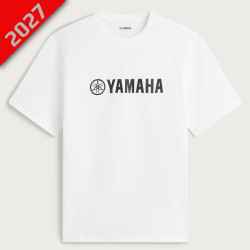 T-shirt Blanc Yamaha 2027 - Unisexe - Vue de face