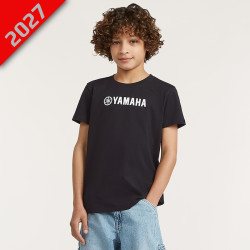 T-Shirt Noir Yamaha Paddock Essentials - Vue de face enfant