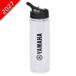 Gourde transparente Yamaha Essentials, Vue de face avec logo