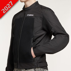 Blouson Été Noir - Yamaha - Poches zippées et réglage aux manches